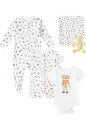 Ralph Lauren Baby set of onesie, bodysuit, blanket and stuffed animal