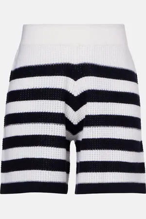 Jardin des Orangers Striped cashmere shorts