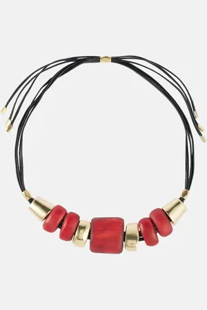 Isabel Marant Paradise beaded leather necklace