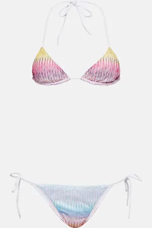 Missoni Zig-zag knit triangle bikini