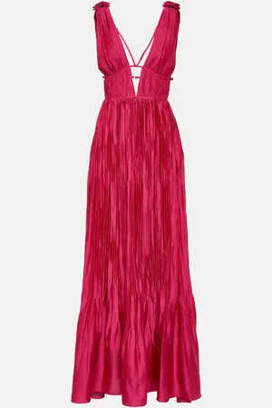 Simkhai Ostara plissÃ© gown