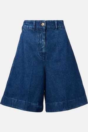Patou High-rise denim shorts