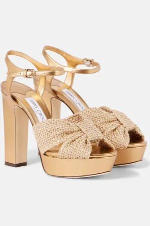 Jimmy Choo Heloise 120 leather platform sandals
