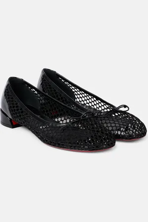Christian Louboutin Sweetie Jane cotton and leather ballet flats