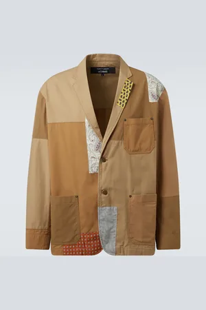 Comme des Garçons Patchwork cotton-blend satin blazer