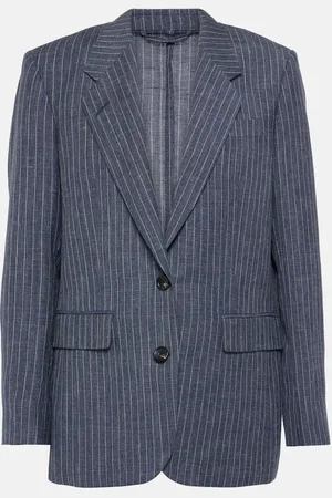Loro Piana Belia pinstripe linen, wool and silk jacket