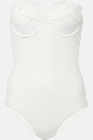 ZIMMERMANN Halliday floral-appliquÃ© swimsuit