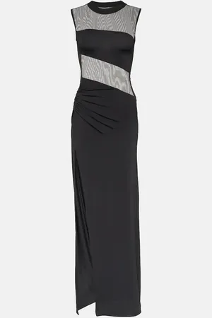 Nensi Dojaka Mesh and jersey maxi dress