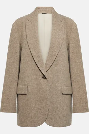 Brunello Cucinelli Single-breasted yak wool blazer