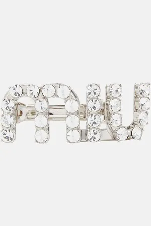 Miu Miu Logo embellished hair clip