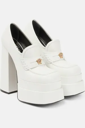 VERSACE Aevitas leather platform loafer pumps