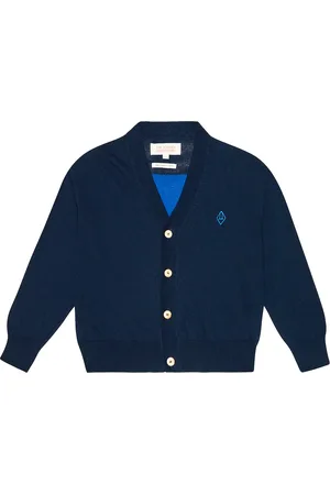 The Animals Observatory Raccoon Logo cotton cardigan