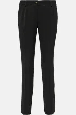 Dolce & Gabbana Low-rise wool-blend slim pants