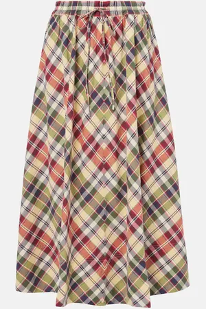 Ralph Lauren Plaid cotton maxi skirt