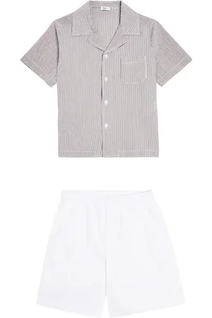 Il gufo Cotton Bermuda shorts and shirt set