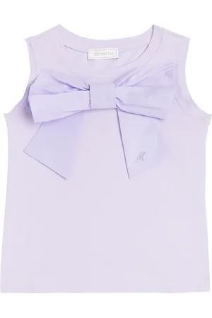 MONNALISA Bow-detail cotton-blend top