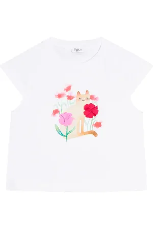 Il gufo Floral cotton jersey T-shirt