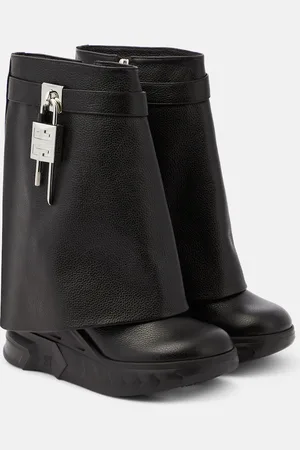 Givenchy Shark Lock Biker 85 leather ankle boots