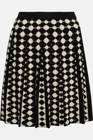 Tory Burch Polka-dot jacquard miniskirt