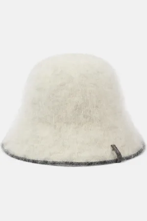 Brunello Cucinelli Knitted mohair-blend cloche hat
