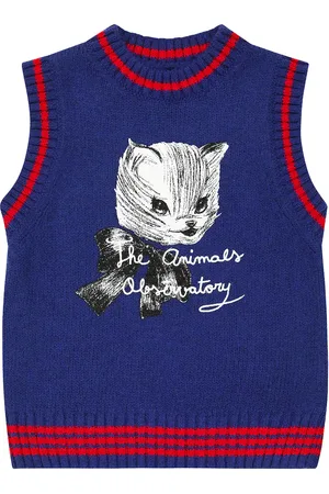The Animals Observatory Bat knit sweater vest