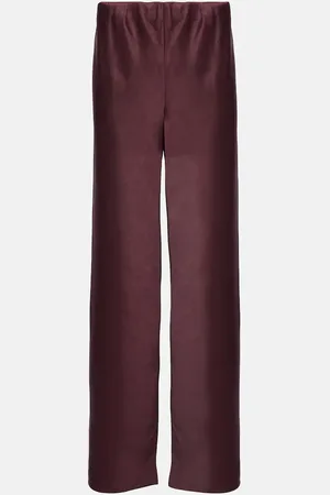Vince High-rise satin wide-leg pants