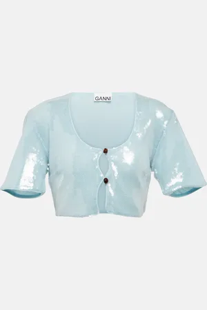 Ganni Sequined crop top