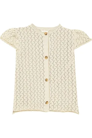 Donsje June cable-knit cotton cardigan