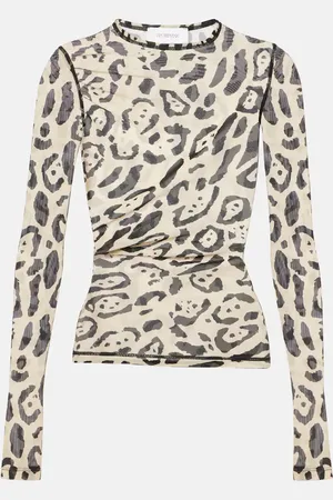 Sportmax Printed tulle top