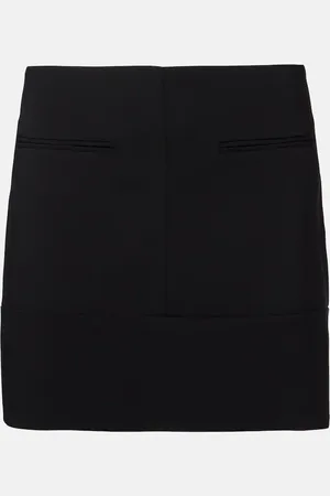 Courrèges Belted crÃªpe miniskirt