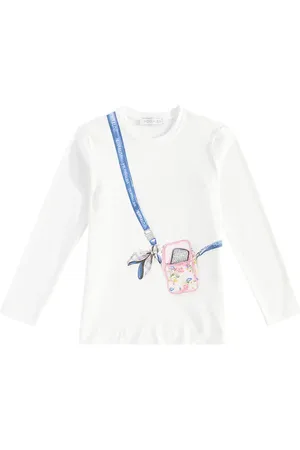 MONNALISA Printed cotton-blend top