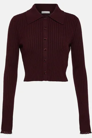 Chloé Ribbed-knit wool-blend cardigan