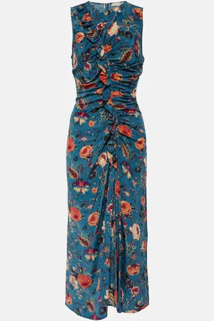 ULLA JOHNSON Lorna floral silk midi dress