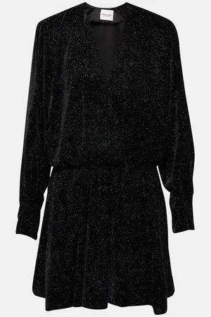 Marant Etoile Alexane glitter velvet minidress