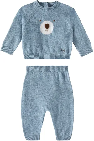 Il gufo Baby virgin wool sweatshirt and sweatpants set