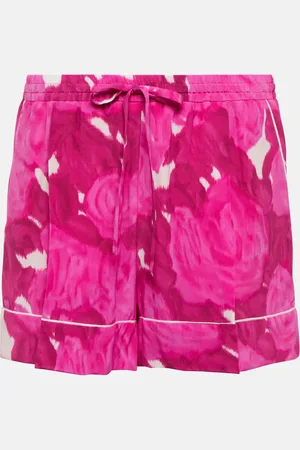 VALENTINO Floral silk shorts