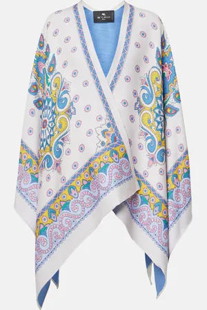 Etro Paisley wool-blend cape