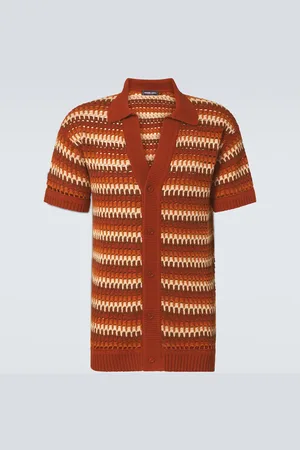 Frescobol Carioca Pinto crochet cotton shirt