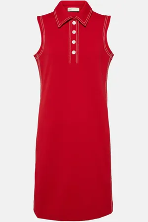 Tory Burch Contrast Stitch Polo minidress
