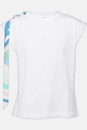 Puccini Tie-detail cotton jersey top
