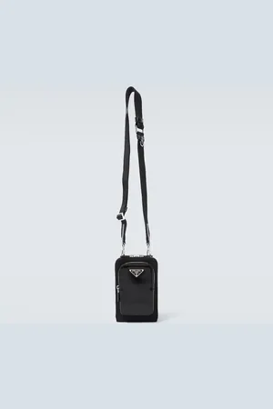 Prada Re-Nylon and leather phone pouch