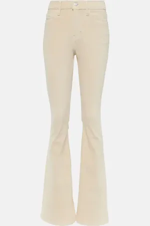 Frame Le High Flare Velveteen velvet flared jeans