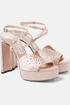 Jimmy Choo Karli 125 satin platform sandals