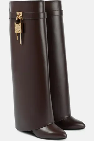 Givenchy Shark Lock leather knee-high boots