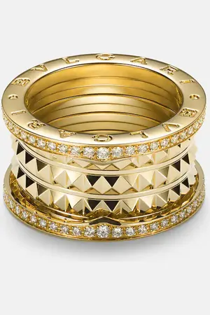 Bvlgari B.zero1 Rock 18kt gold ring with diamonds