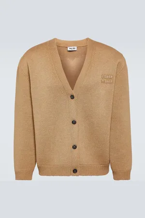 Miu Miu Logo wool-blend cardigan