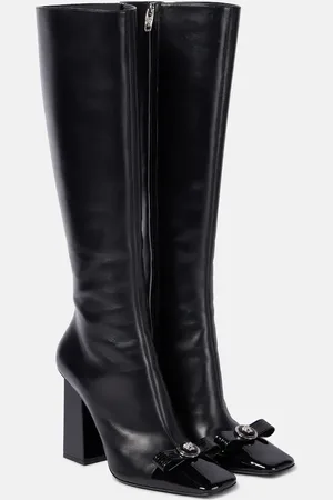 VERSACE Gianni Ribbon leather knee-high boots
