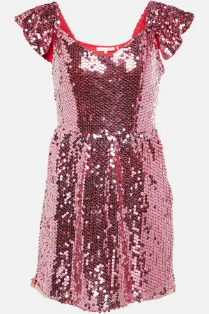LOVESHACKFANCY Alva sequin-embellished minidress