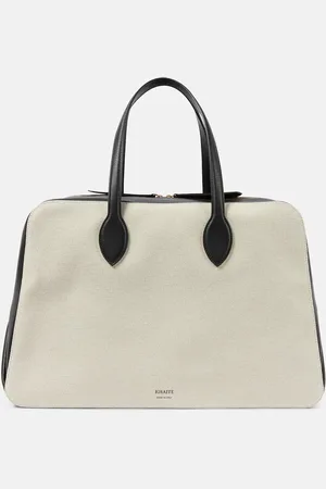 Khaite Maeve Large canvas and leather duffel bag