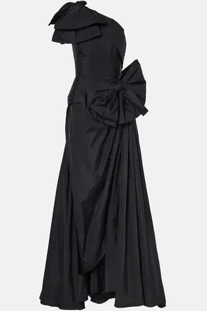 Elie saab Bow-detail one-shoulder taffeta gown